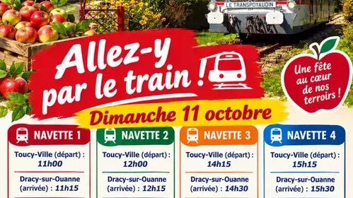 Fête de la Pomme. Possibilité de vous y rendre en train