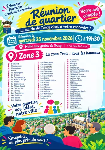 Réunion de quartier zone 3